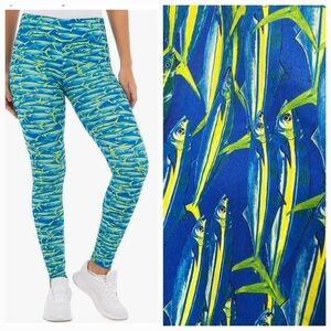 Guy Harvey Yoga Pants Leggings Aruba Blue Size XS
